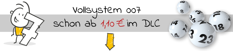 Angebot für Lotto-System Vollsystem 007