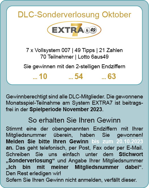 LottoNews – Die DLC Sonderverlosung